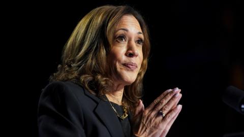 Democratic presidential nominee and U.S. Vice President Kamala Harris delivers remarks about her economic plan during a campaign event, in Pittsburgh, Pennsylvania