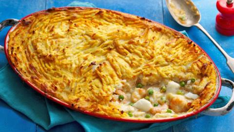 Healthy fish pie