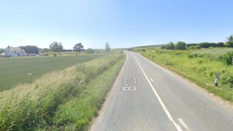 B1222 heading towards Squire’s Café from Sherburn-in-Elmet