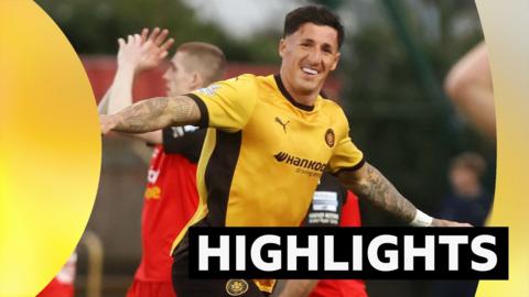 Danny Gibson celebrates