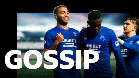 Rangers' Cyriel Dessers, Rabi Matondo and Ridvan Yilmaz