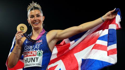 Amy Hunt celebrates