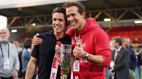 Wrexham chairmen Rob Mac and Ryan Reynolds 