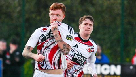 Fraser Bryden celebrates