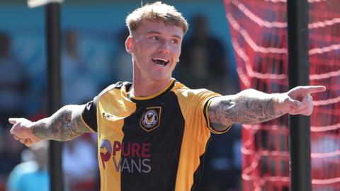 Kai Whitmore celebrates goal