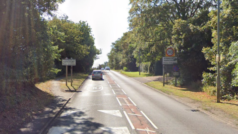 The entrance to Kibworth Harcourt and the 30mph stretch of the road which is clearly signed