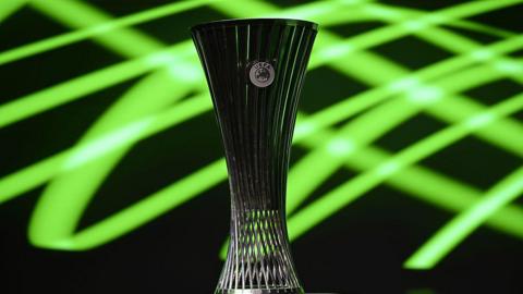 The UEFA Conference League trophy