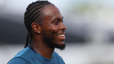 Jofra Archer smiles