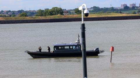 Police boat on the Thames at Gravesend