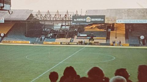 Damage to Carrow Road stadium