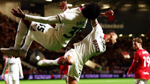 Sheffield United celebrate scoring