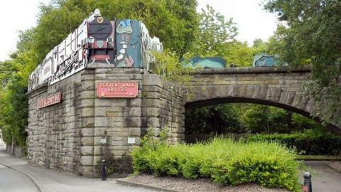 A sign for the Derwent Walk