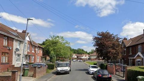 General view of Raven's Crescent, Scout Hill, Dewsbury