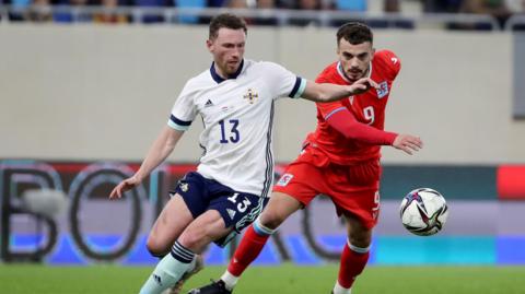 Corry Evans in action for Northern Ireland