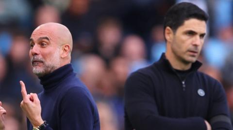 Pep Guardiola and Mikel Arteta