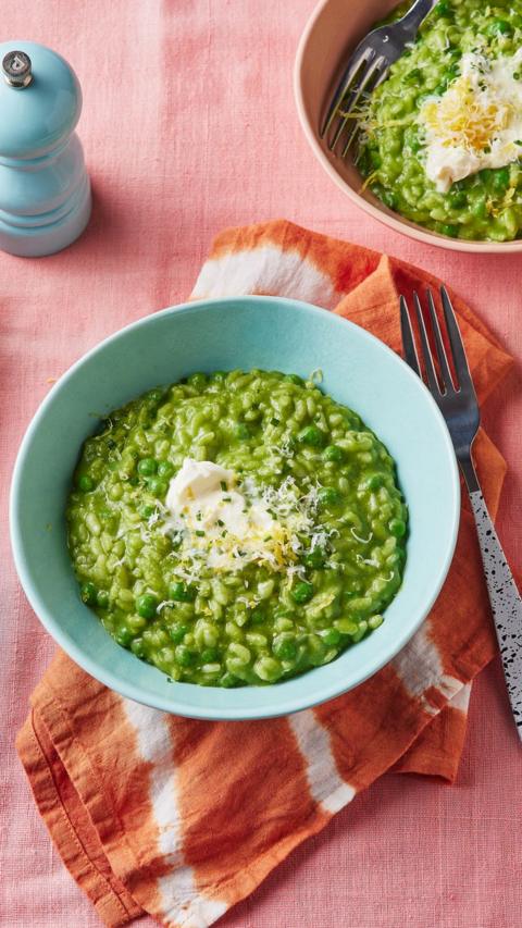 Pea risotto