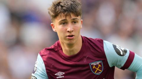 George Earthy on his West Ham United debut