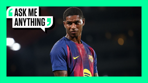 Marcus Rashford playing for Barcelona