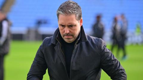 Leicester boss Marti Cifuentes looks to the ground