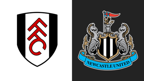 Fulham and Newcastle United club badges