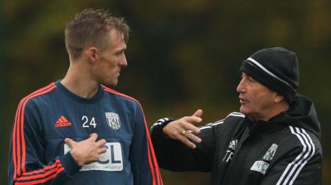 Darren Fletcher (left) with Tony Pulis during their time together at West Brom