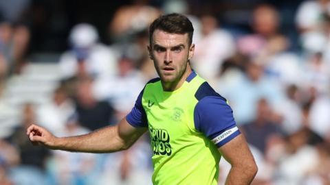 Preston captain Ben Whiteman wearing his side's away kit