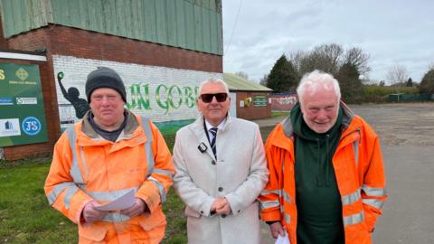Mike (left) and Tony (right) Harris have spent a combined 100 years marking out Birmingham's sports pitches