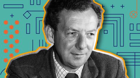 Britten on colourful background