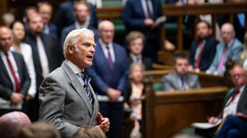 Sir Desmond Swayne MP (New Forest West, Conservative) speaking in House of Commons