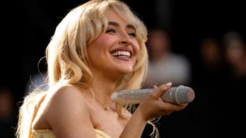 Sabrina Carpenter performs at the Governors Ball music festival at Corona Park in the Queens borough of New York City, U.S., June 8, 2024.