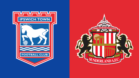 Ipswich Town and Sunderland club badges