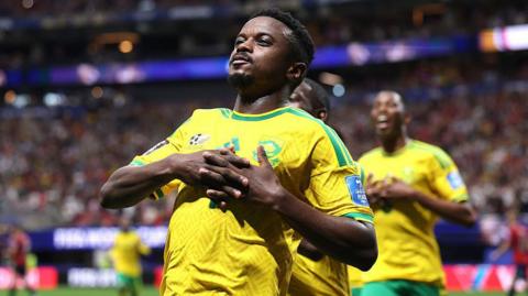 South Africa celebrate