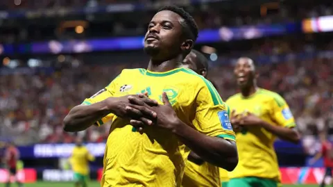 South Africa celebrate