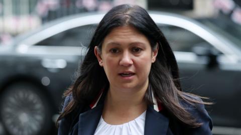 Culture Secretary Lisa Nandy leaves Downing Street following a cabinet meeting