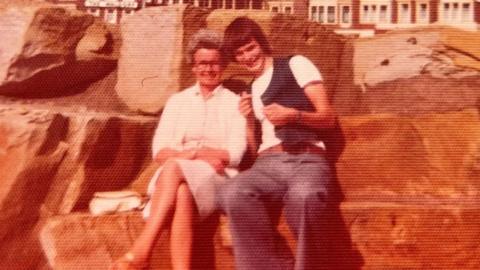 Ian Rankin with his mum, Isobel, on holiday in Blackpool in 1976 - three years before she died

