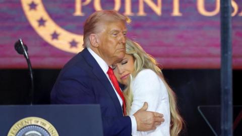 Image shows Donald Trump and Erika Kirk