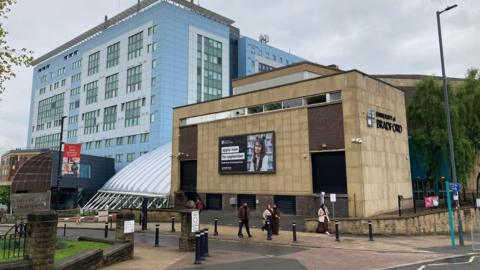 The entrance to the University of Bradford campus