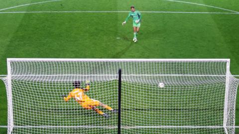 Jack Barrett scores Tranmere's winning penalty against Nottingham Forest's Under-21 side