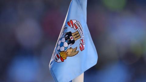 Coventry City badge on a corner flag