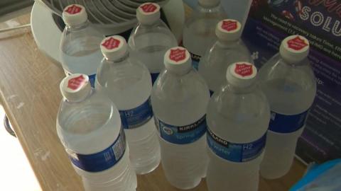 Chilled water bottles