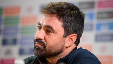 Vitor Matos speaks at a press conference