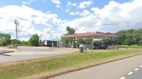 View of Foston Services on the A1 in Lincolnshire