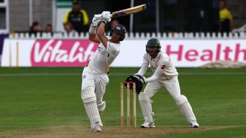 Ben Charlesworth batting against Leicestershire