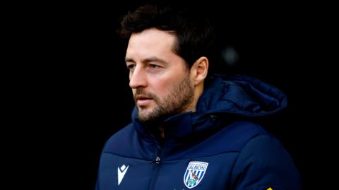 West Bromwich Albion boss Ryan Mason during the 1-0 defeat at Swansea
