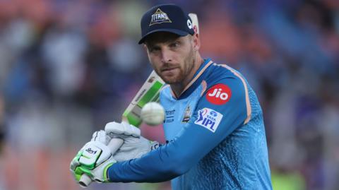 Jos Buttler during the warm-up for Gujarat Titans