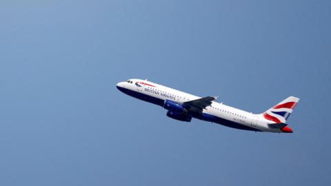 British Airways Airbus A320 aircraft in sky