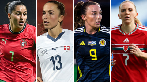 Kika Nazareth, Lia Waetli, Caroline Weir and Ceri Holland