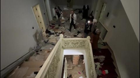 The interior of Assad residence