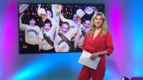 Jenny on the Newsround set