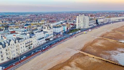 An ariel view of Eastbourne